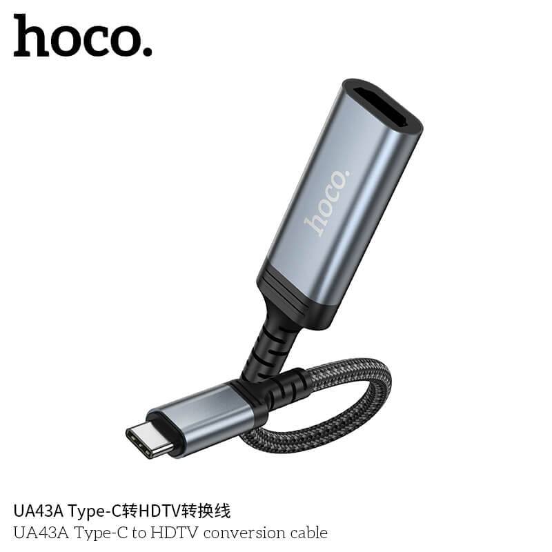 สายแปลง HOCO UA43A TYPE-C TO HDMI รองรับภาพ 4K 30HZ ต่อภาพและเสียงออกจอ สัญญาณเสถียร_1