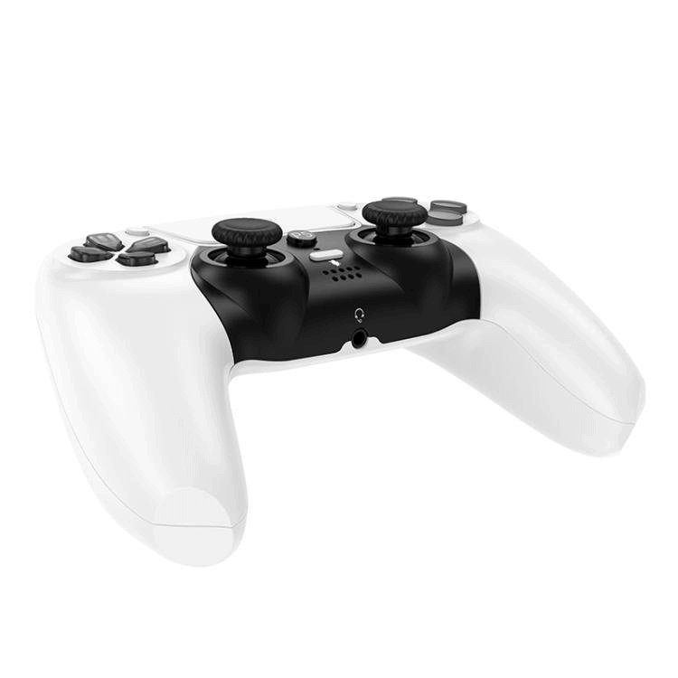 จอยเกมไร้สาย HOCO GA32 สำหรับใช้กับ PS5 มอเตอร์สั่นคู่ รองรับหูฟัง สีขาว