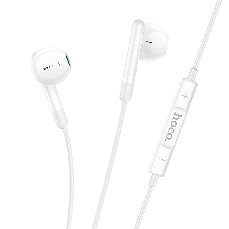 หูฟัง HOCO M93 สาย USB-C สีขาว ไมโครโฟนในตัว พร้อมปุ่มคอนโทรล
