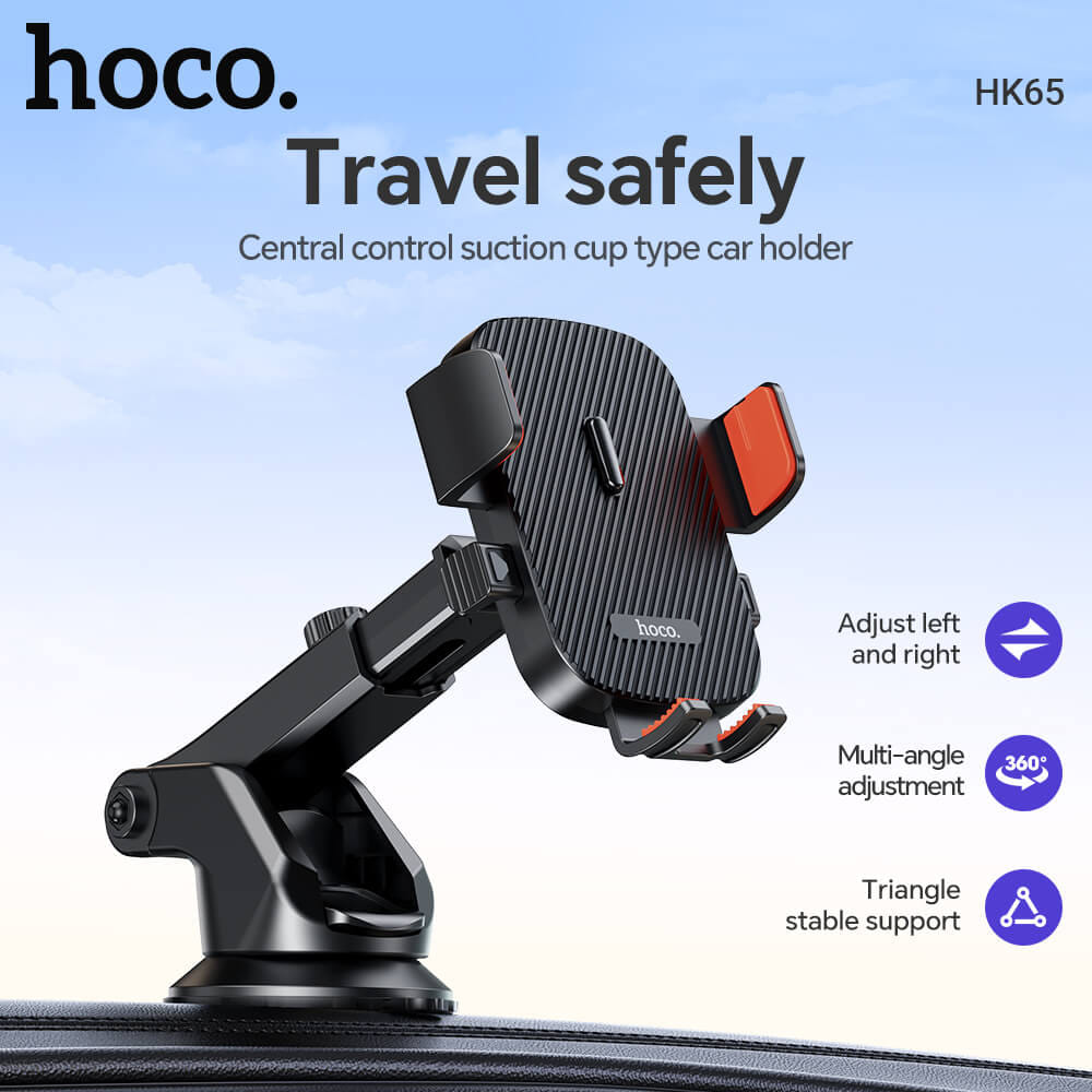 ที่จับโทรศัพท์ในรถ HOCO HK65 หมุนได้ 360&deg; สำหรับคอนโซลและกระจก