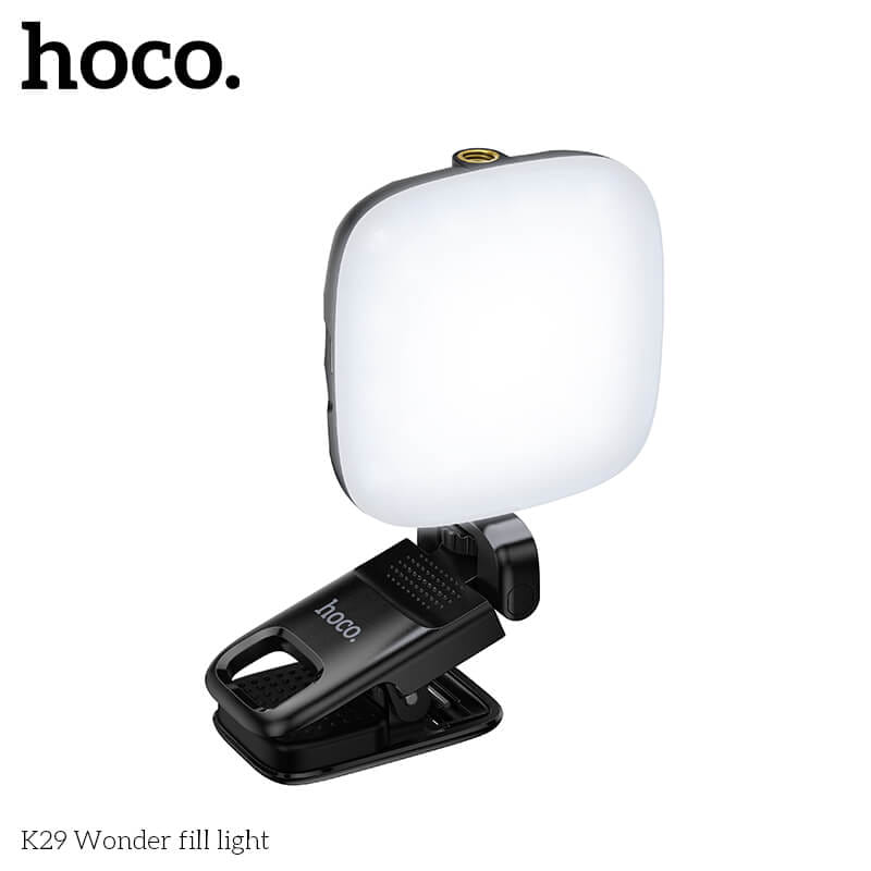 ไฟ LED อเนกประสงค์ HOCO K29 สีดำ ปรับความสว่างได้ 9 ระดับ หมุนได้ 360&deg;