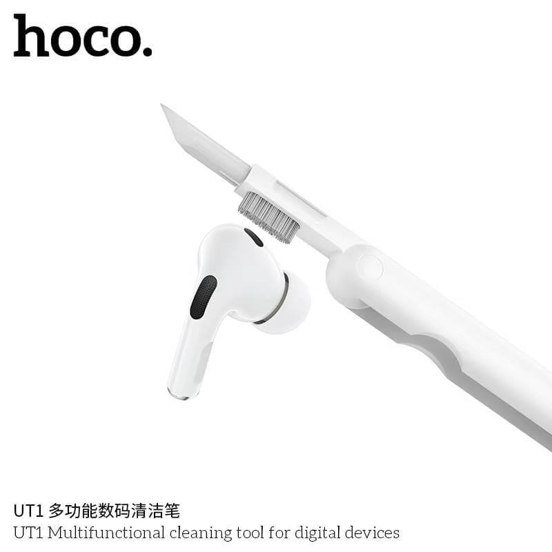 ชุดทำความสะอาดอุปกรณ์ดิจิทัล 3-IN-1 HOCO UT1 สำหรับหูฟัง มือถือ แกดเจ็ต สีขาว_2