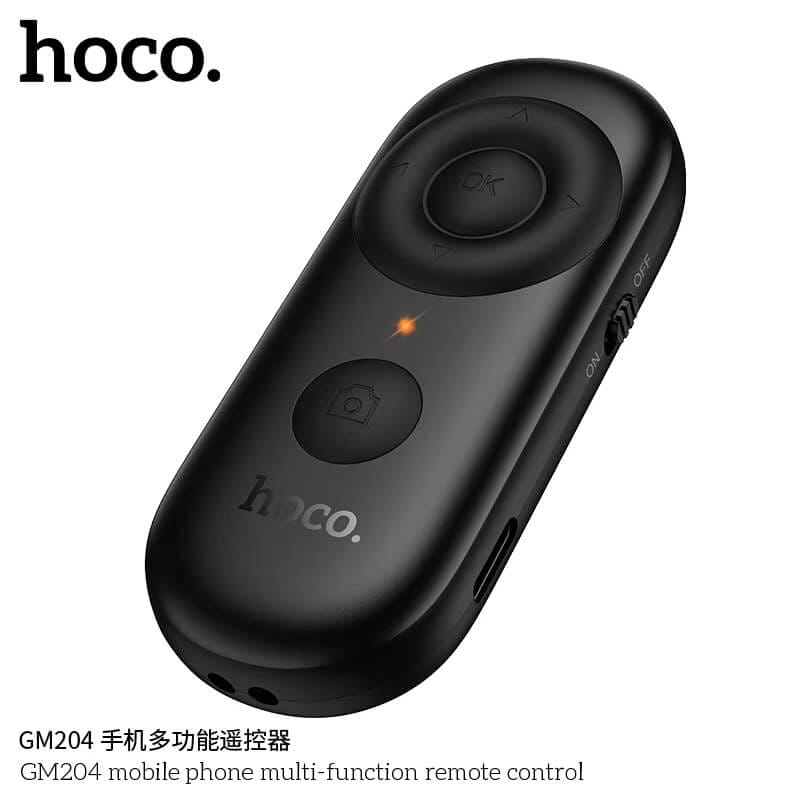 รีโมทควบคุมสมาร์ทโฟนไร้สาย HOCO GM204 BLUETOOTH 5.4 ใช้งานอเนกประสงค์ รองรับทั้ง IOS / ANDROID สีดำ