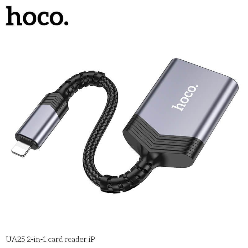 การ์ดรีดเดอร์ IOS LIGHTNING 2IN1 HOCO UA25 ความเร็วสูง 480MBPS รับไฟล์สูงสุด 2TB รองรับ OTG สำหรับ IPHONE 6-14_2