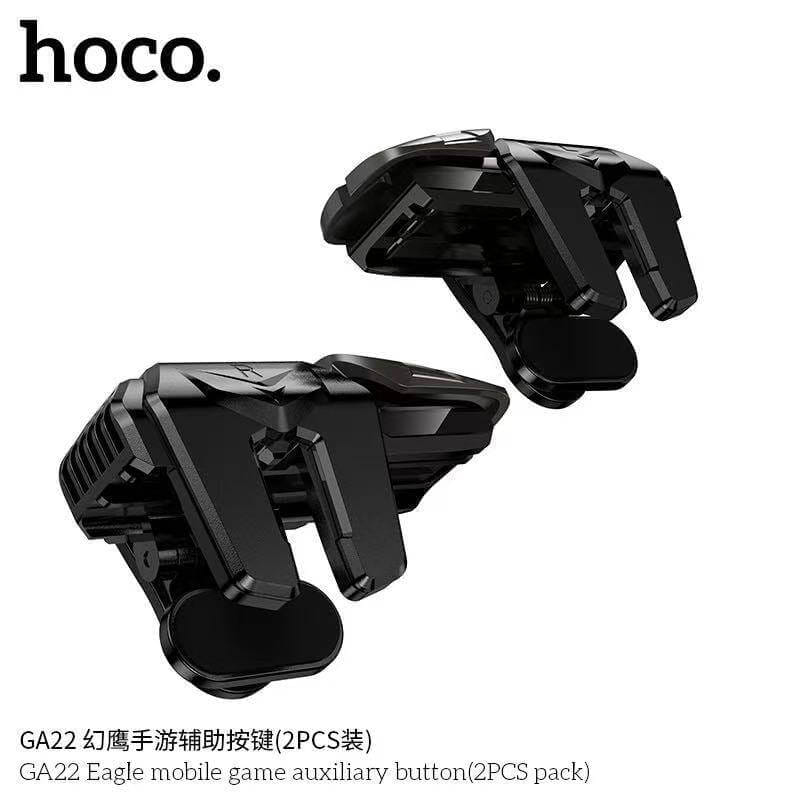 ปุ่มช่วยยิงเกมมือถือ 2 ชิ้น HOCO GA22 รองรับมือถือ 4-7 นิ้ว ช่วยเพิ่มความแม่นยำ เล่นลื่น ยิงไว