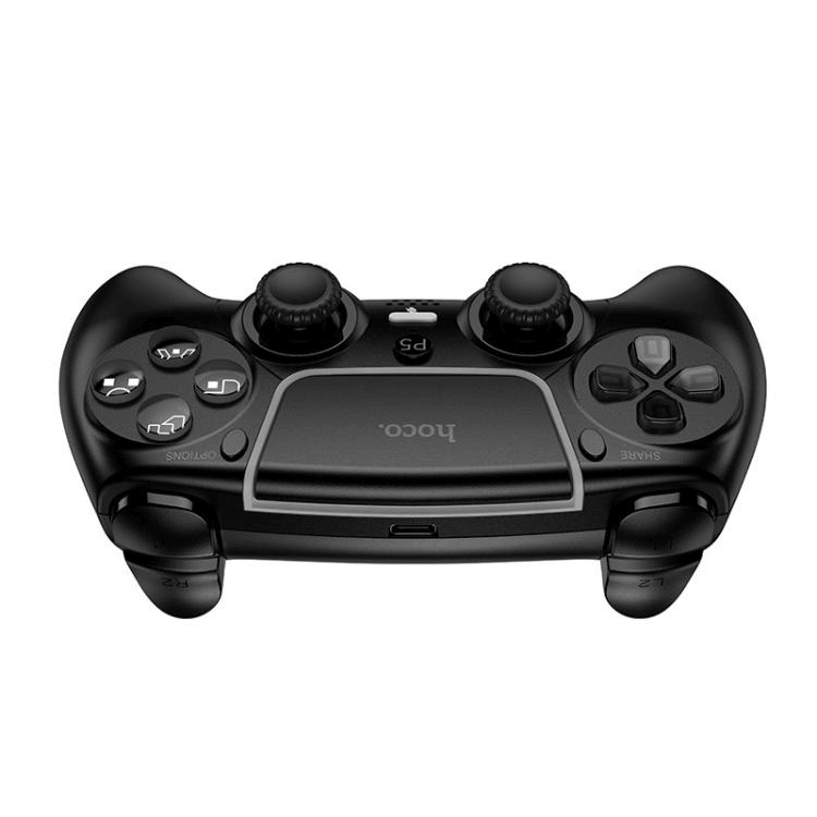 จอยเกมไร้สาย HOCO GA32 สำหรับใช้กับ PS5 มอเตอร์สั่นคู่ รองรับหูฟัง สีขาว