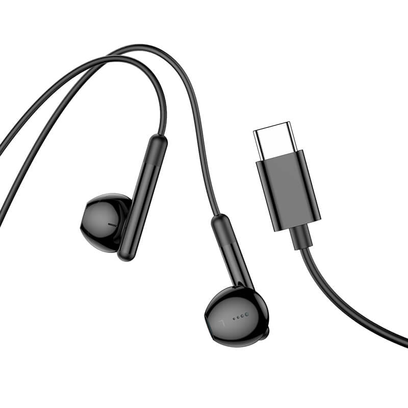 หูฟัง HOCO M93 สาย USB-C สีดำ ไมโครโฟนในตัว พร้อมปุ่มคอนโทรล