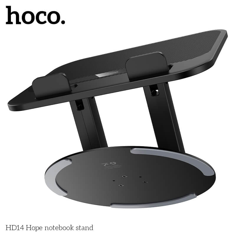 แท่นวางโน้ตบุ๊ก HOCO HD14 หมุนได้ 360&deg; ปรับระดับได้ 2 แกน รองรับขนาดสูงสุด 16 นิ้ว