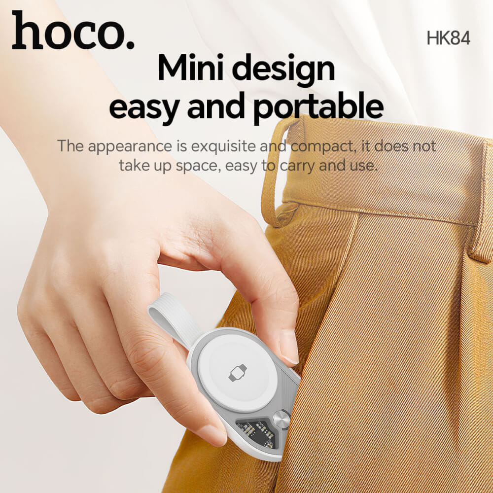 แท่นชาร์จนาฬิกาสมาร์ทวอทช์ HOCO HK84 สำหรับ APPLE WATCH 1-10, ULTRA, SE สีขาว