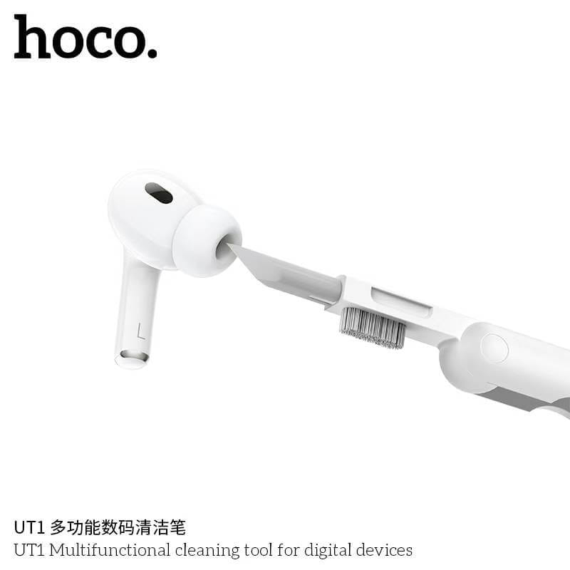 ชุดทำความสะอาดอุปกรณ์ดิจิทัล 3-IN-1 HOCO UT1 สำหรับหูฟัง มือถือ แกดเจ็ต สีขาว_3