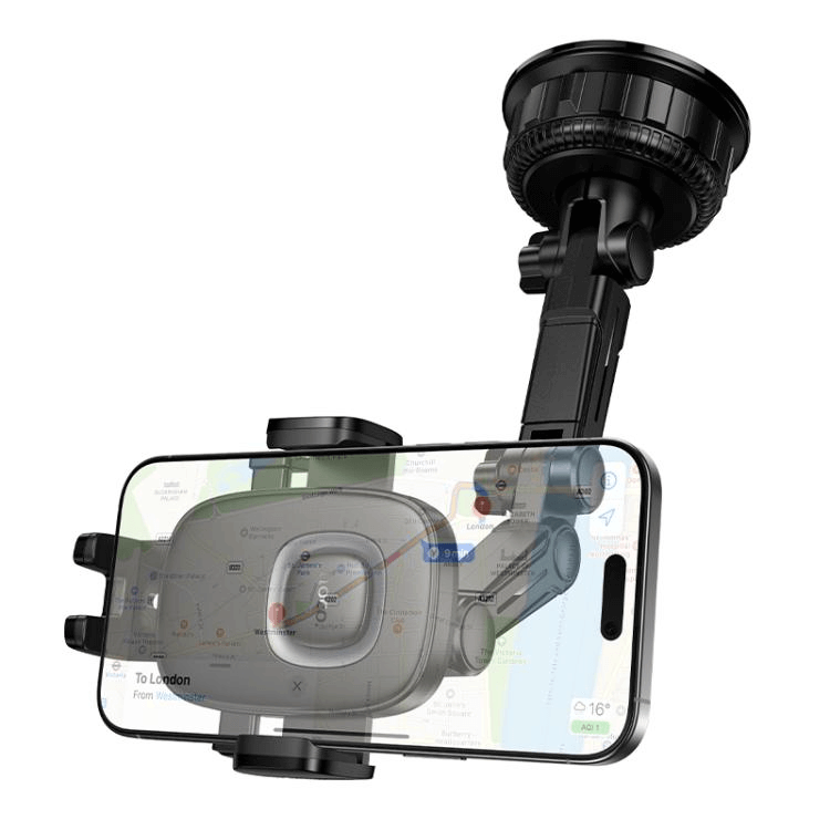 ที่จับโทรศัพท์ HOCO H89 ฐานสุญญากาศใหญ่พิเศษ 90MM ปรับมุม 3 แกน หมุนได้ 360&deg; ติดกระจก / คอนโซล