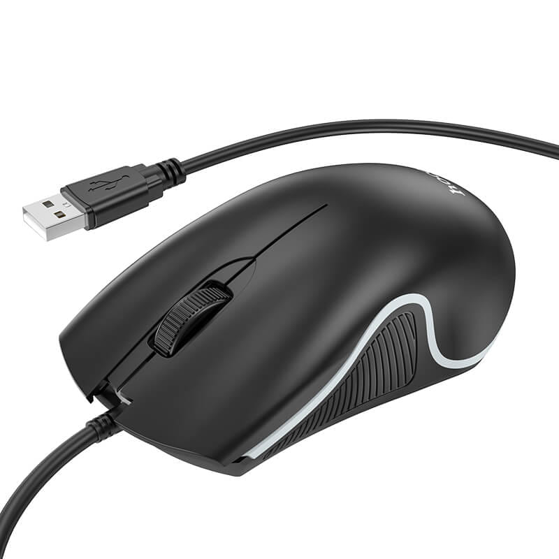 เมาส์เกมมิ่ง HOCO GM19 แต่งไฟ RGB LUMINOUS สาย USB ยาว 1.4 เมตร DPI 1000