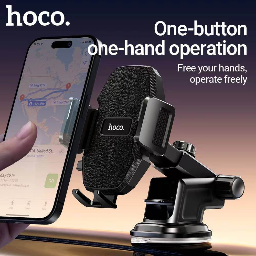 ที่วางโทรศัพท์ในรถยนต์ HOCO HK55 หมุนได้ 360&deg; ติดตั้งบนแดชบอร์ดและกระจกหน้า