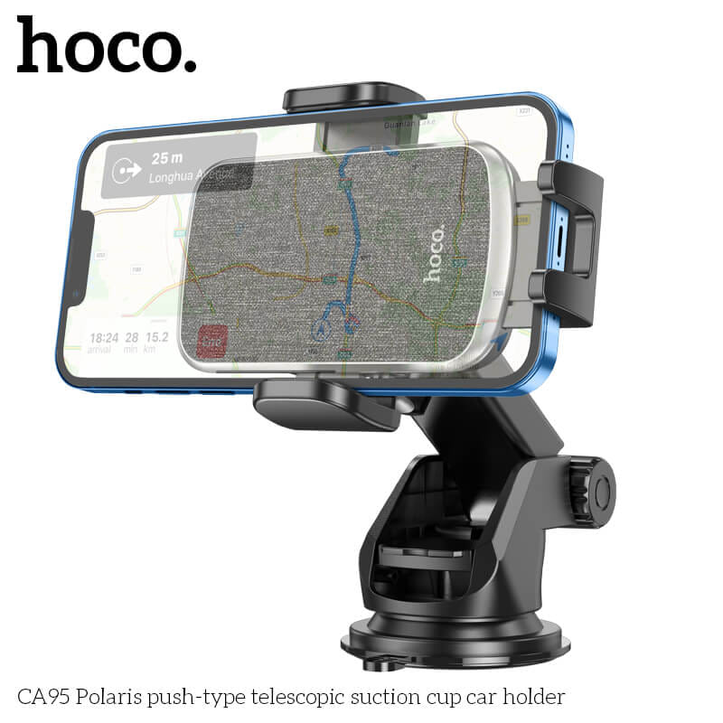 ที่ตั้งโทรศัพท์ในรถยนต์ HOCO CA95 ติดกระจกและคอนโซล ปรับมุมมองได้ 360° CAR HOLDER_4