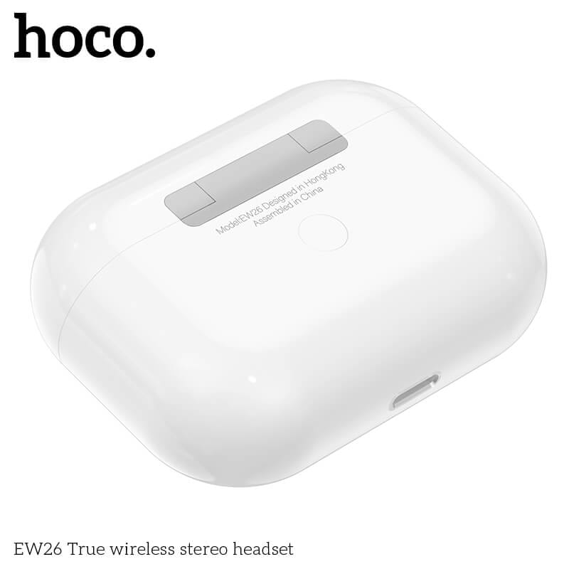 หูฟังไร้สาย TWS HOCO EW26 ไมโครโฟนในตัว BT 5.3 แบตเตอรี่ 4 ชม. สีขาว_4
