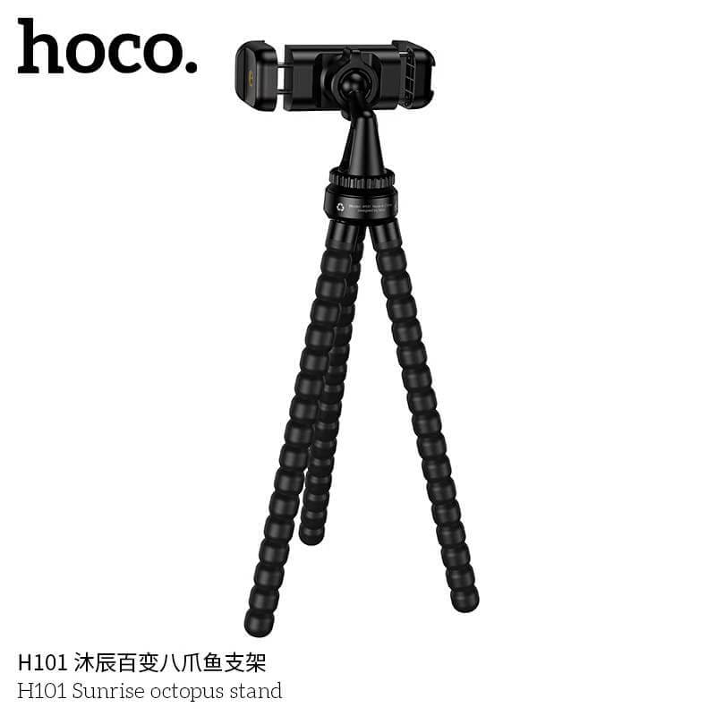 ขาตั้งมือถือ HOCO H101 หนวดปลาหมึก 3 ขา ดัดงอได้ 360° พกพาง่าย ติดตั้งได้ทุกที่ สีดำ_4