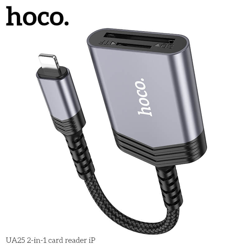 การ์ดรีดเดอร์ IOS LIGHTNING 2IN1 HOCO UA25 ความเร็วสูง 480MBPS รับไฟล์สูงสุด 2TB รองรับ OTG สำหรับ IPHONE 6-14_4