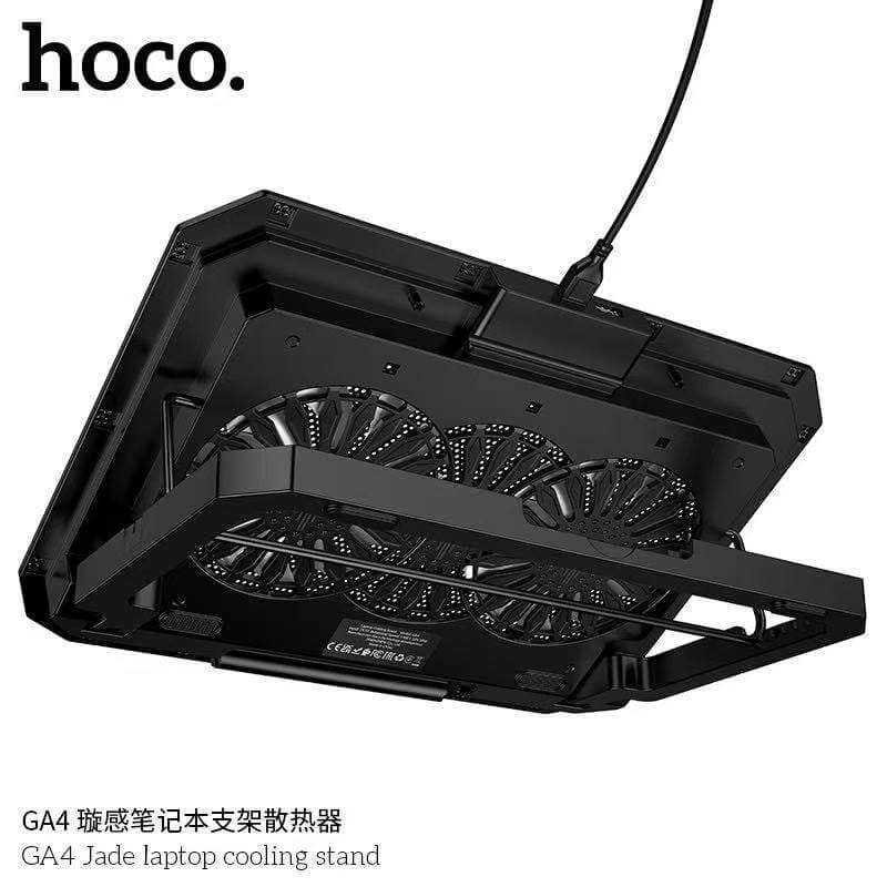 แท่นวางโน๊ตบุ๊ค HOCO GA4 พัดลมคู่ระบายความร้อน ขนาดใบพัด 120MM ปรับได้ 7 ระดับ รองรับโน๊ตบุ๊ค 12-17 นิ้ว_4