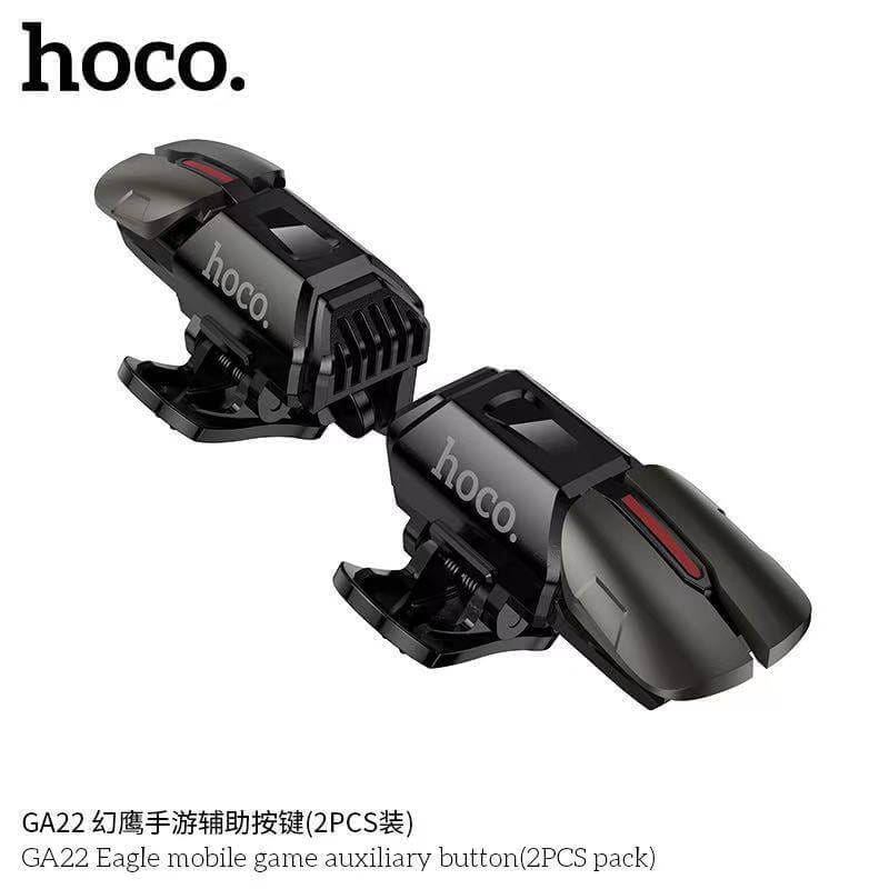 ปุ่มช่วยยิงเกมมือถือ 2 ชิ้น HOCO GA22 รองรับมือถือ 4-7 นิ้ว ช่วยเพิ่มความแม่นยำ เล่นลื่น ยิงไว