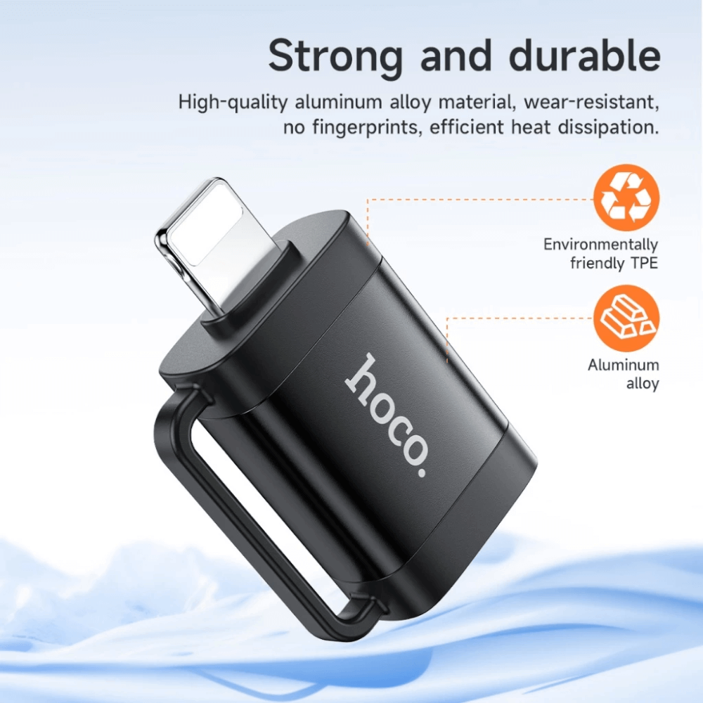 อะแดปเตอร์ LIGHTNING TO USB HOCO UA31A รองรับ OTG ความเร็ว 480MBPS สำหรับ IPHONE 6-14 & IPAD