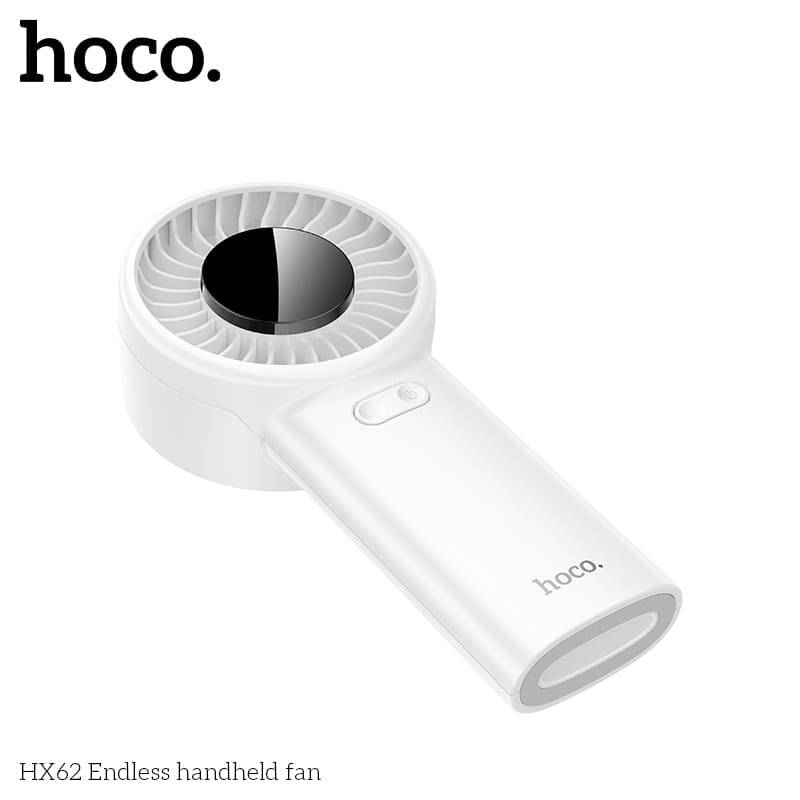 พัดลมพกพา HOCO HX62 ปรับแรงลม 100 ระดับ หน้าจอดิจิทัล แบตเตอรี่ 6000MAH ใช้งานสูงสุด 17 ชั่วโมง