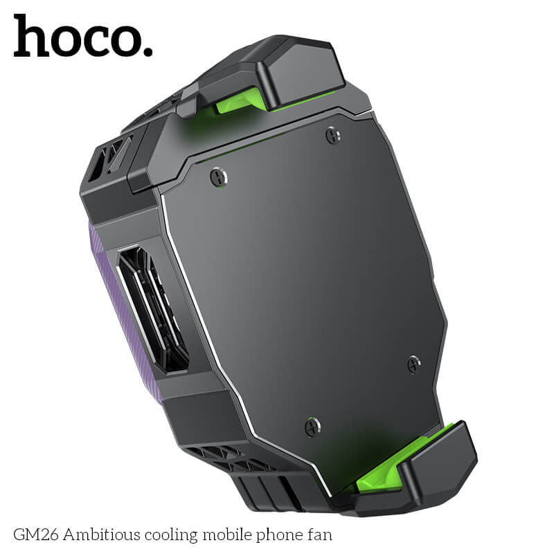 พัดลมระบายความร้อนมือถือ HOCO GM26 มีหน้าจอแสดงอุณหภูมิ ลมแรงเย็นเร็ว -3°C สำหรับมือถือจอ 4.5-7 นิ้ว_5