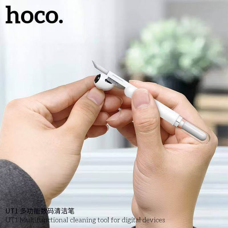 ชุดทำความสะอาดอุปกรณ์ดิจิทัล 3-IN-1 HOCO UT1 สำหรับหูฟัง มือถือ แกดเจ็ต สีขาว_5