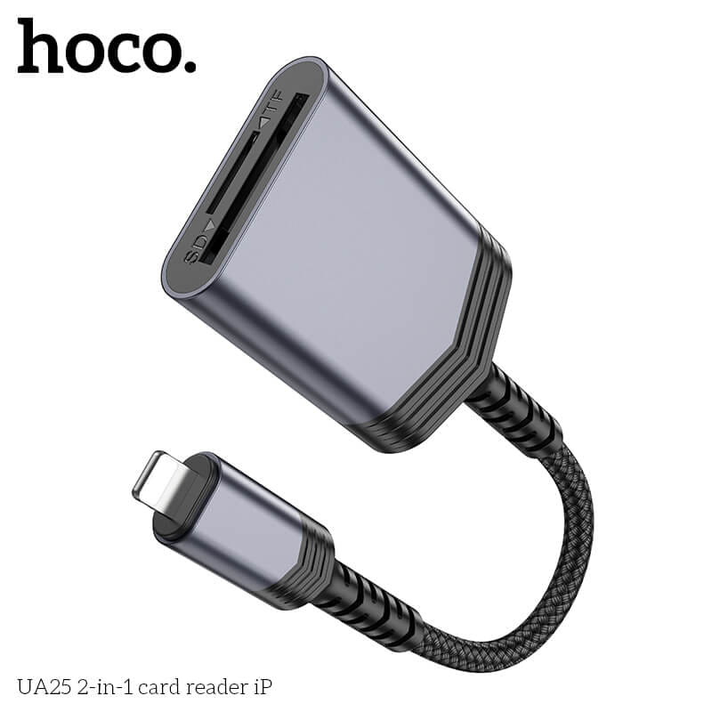 การ์ดรีดเดอร์ IOS LIGHTNING 2IN1 HOCO UA25 ความเร็วสูง 480MBPS รับไฟล์สูงสุด 2TB รองรับ OTG สำหรับ IPHONE 6-14_5