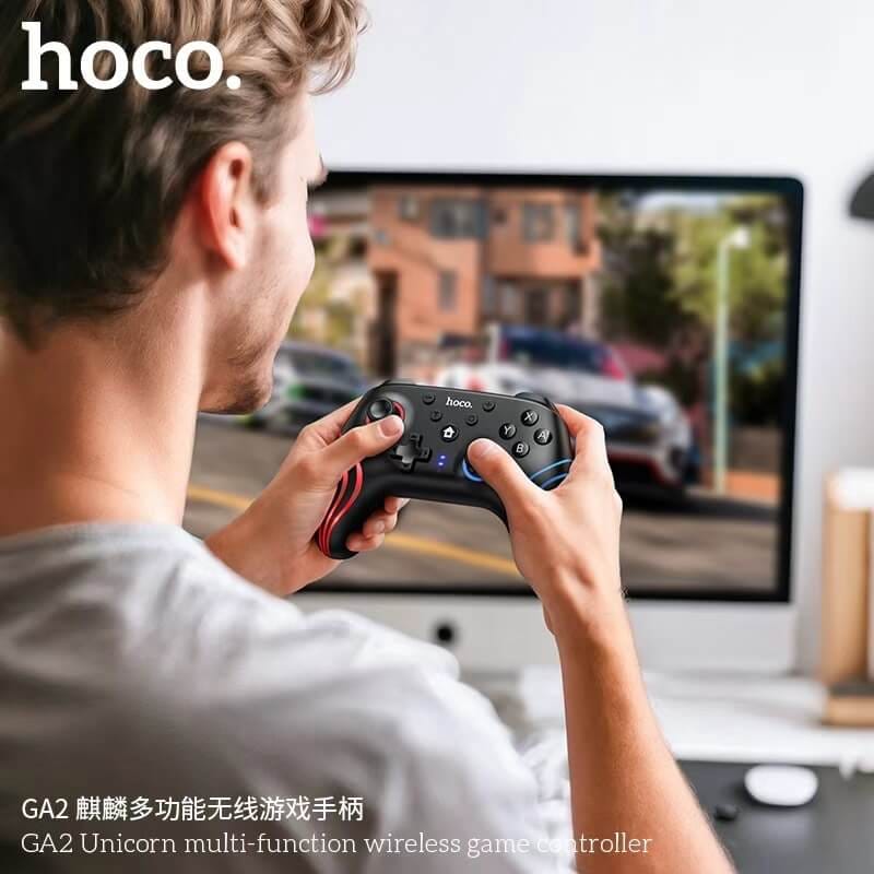 จอยเกมไร้สาย HOCO GA2 สำหรับใช้กับ NINTENDO SWITCH 1-2 รองรับระบบสั่น ปรับโหมดเทอร์โบ สีดำ_5