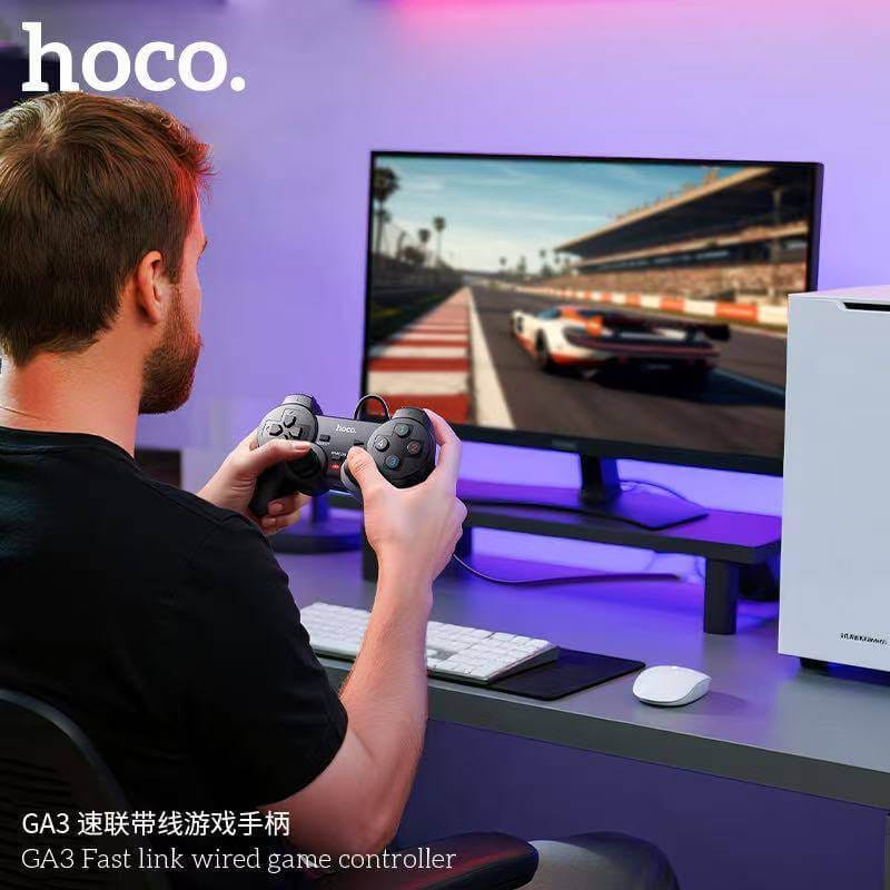 จอยเกม HOCO GA3 สำหรับ PC รองรับระบบ WINDOWS เชื่อมต่อ USB-A สายยาว 1.5 เมตร