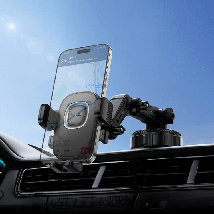 ที่จับโทรศัพท์ HOCO H89 ฐานสุญญากาศใหญ่พิเศษ 90MM ปรับมุม 3 แกน หมุนได้ 360&deg; ติดกระจก / คอนโซล