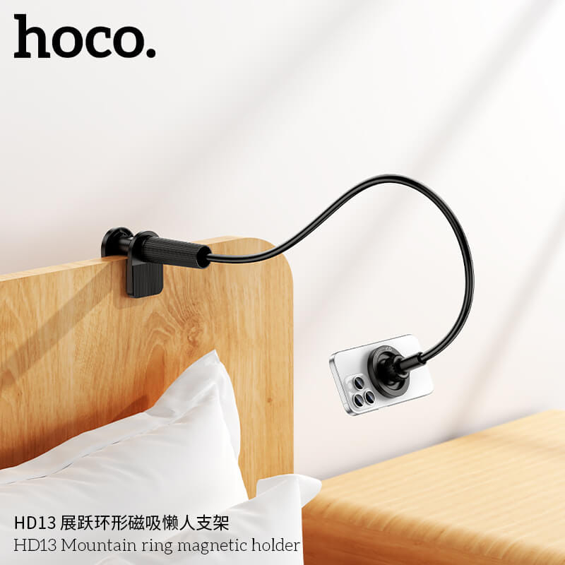 ที่จับโทรศัพท์ HOCO HD13 ชนิดแม่เหล็ก ขายึดแบบหนีบ ปรับได้รอบทิศทาง รองรับมือถือจอ 4.5 - 7 นิ้ว