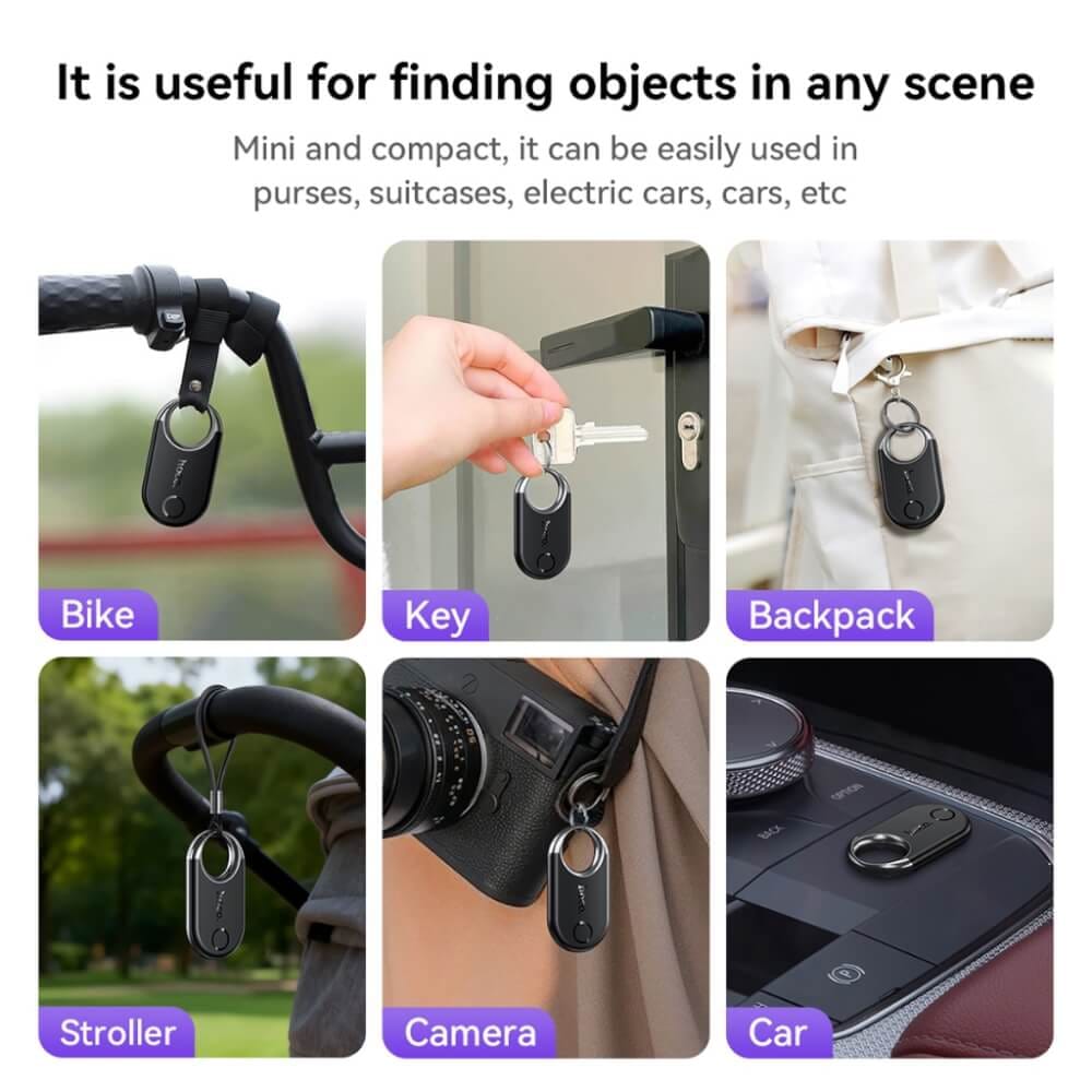 อุปกรณ์ติดตามจีพีเอส HOCO E98A ANDROID GPS TAG สำหรับแอนดรอยด์ รองรับ GOOGLE FIND MY NETWORK สีม่วง