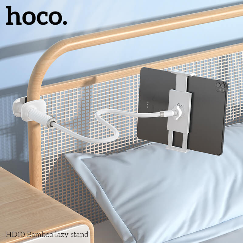 ที่จับโทรศัพท์และแท็บเล็ต HOCO HD10 สีดำ รองรับขนาดจอ 4.5 - 13 นิ้ว แขนดัดงอได้ ปรับมุม 360&deg;