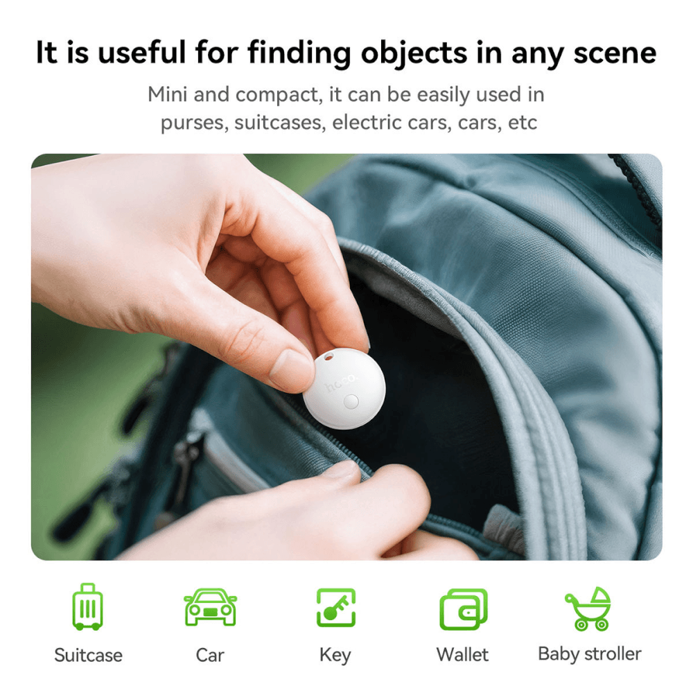 อุปกรณ์ติดตามจีพีเอส HOCO E93A สำหรับ ANDROID รองรับ GOOGLE FIND MY DEVICE สีดำ