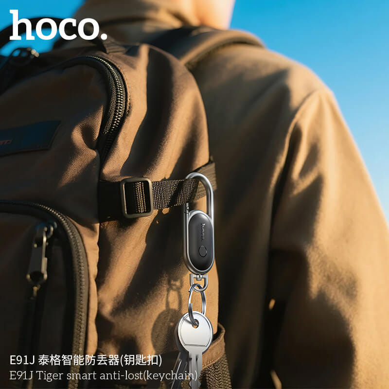 อุปกรณ์ติดตามจีพีเอส HOCO E91J สีดำ รูปแบบพวงกุญแจ สำหรับ รองรับ APPLE FIND MY_6