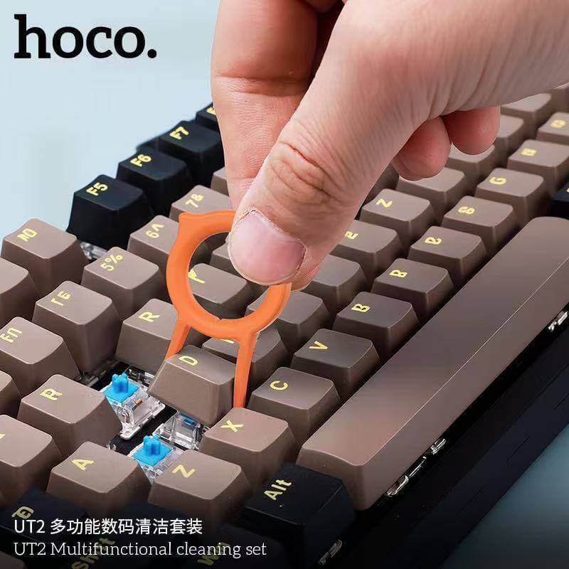 ชุดทำความสะอาดอุปกรณ์ดิจิทัล 10-IN-1 HOCO UT2 เหมาะสำหรับคีย์บอร์ด มือถือ หูฟัง กล้อง สีขาว_6