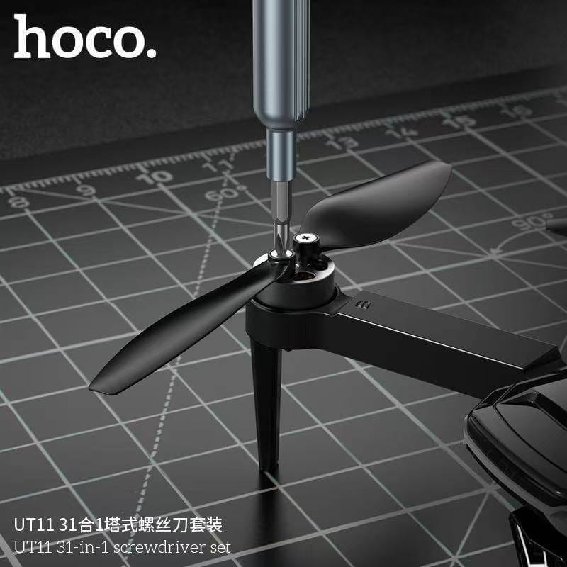 ชุดไขควงอเนกประสงค์ 31-IN-1 HOCO UT11 ด้ามแม่เหล็กพรีเมียม สำหรับซ่อมอุปกรณ์อิเล็กทรอนิกส์ สีเทา_6