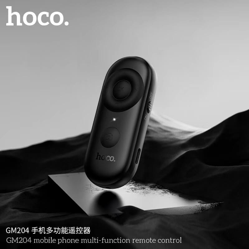 รีโมทควบคุมสมาร์ทโฟนไร้สาย HOCO GM204 BLUETOOTH 5.4 ใช้งานอเนกประสงค์ รองรับทั้ง IOS / ANDROID สีดำ