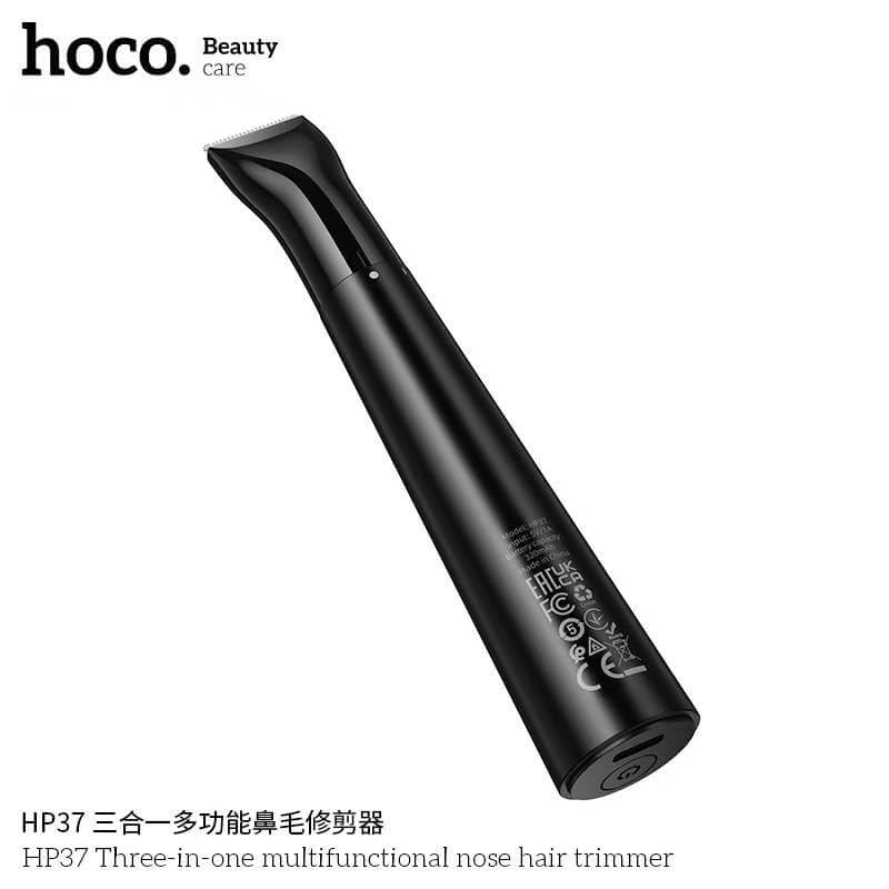 เครื่องโกนไฟฟ้า 3-IN-1 HOCO HP37 พร้อมหัวเปลี่ยน 3 แบบ ตัดขนจมูก / กันคิ้ว / โกนขน ชาร์จไฟได้