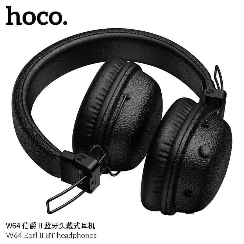 หูฟังไร้สาย HOCO W64 สีน้ำตาล สไตล์วินเทจ บลูทูธ 5.4 ใช้งาน 32 ชม. ไดร์เวอร์ 40MM