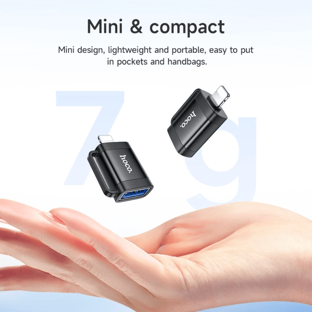 อะแดปเตอร์ LIGHTNING TO USB HOCO UA31A รองรับ OTG ความเร็ว 480MBPS สำหรับ IPHONE 6-14 & IPAD
