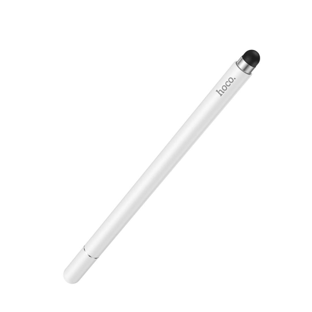 ปากกาสไตลัส 2-IN-1 HOCO GM103 ใช้งานได้ 2 หัว รองรับหน้าจอ แท็บเล็ต มือถือ ชนิด CAPACITIVE สีขาว