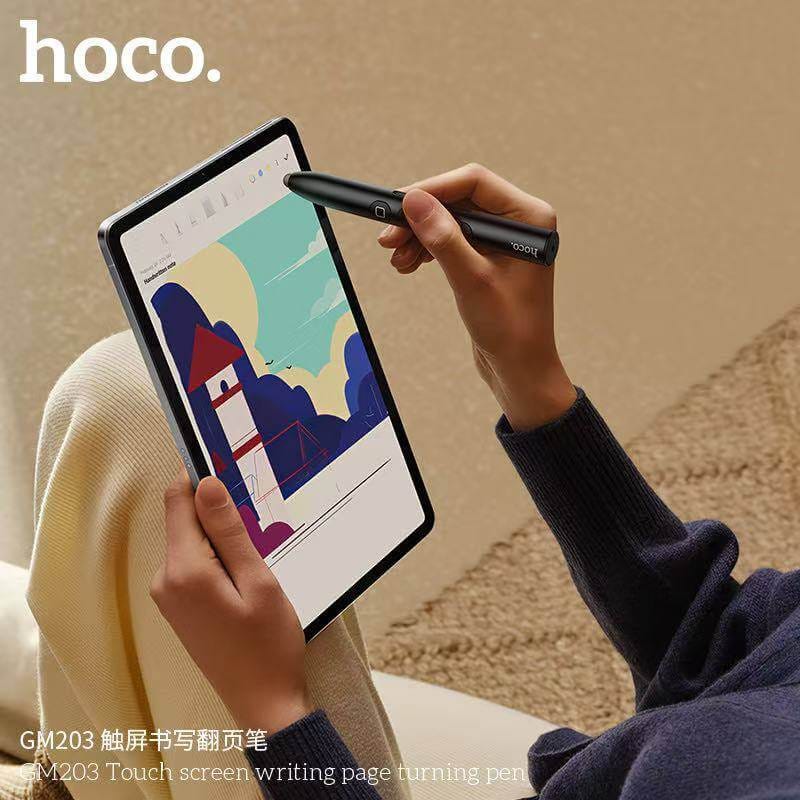 เลเซอร์พอยเตอร์ 2-IN-1 HOCO GM203 พร้อมรีโมทควบคุมการนำเสนอ & ปากกาสไตลัส หน้าจอ LED ระบบส่งสัญญาณ 2.4G