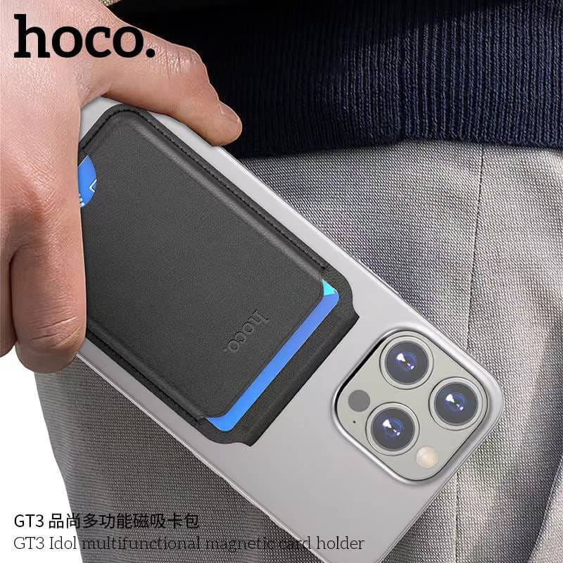 ขาตั้งมือถือแม่เหล็ก+ที่เก็บบัตร HOCO GT3 MAGNETIC WALLET สำหรับ IOS HC6_7
