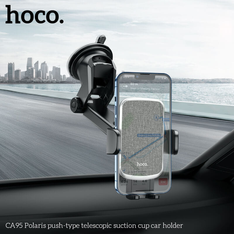 ที่ตั้งโทรศัพท์ในรถยนต์ HOCO CA95 ติดกระจกและคอนโซล ปรับมุมมองได้ 360° CAR HOLDER_7