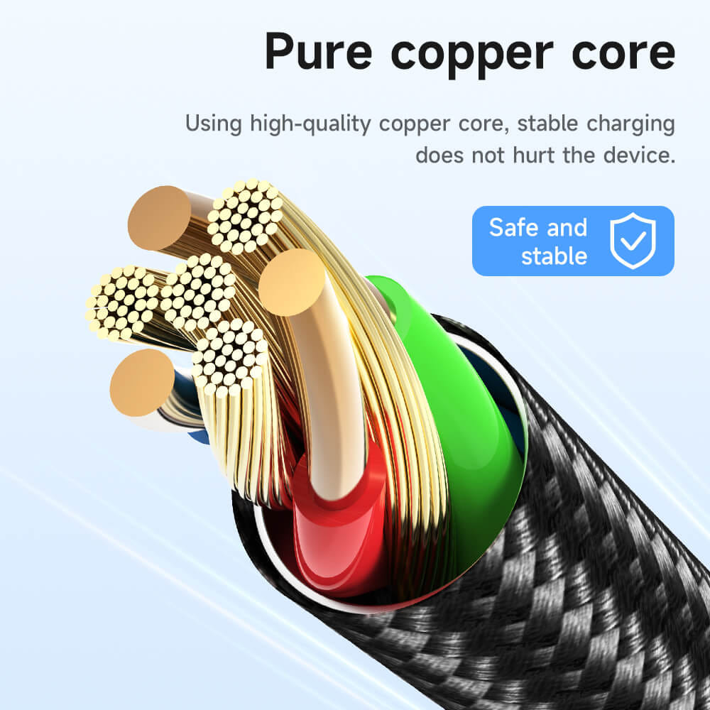 สายชาร์จ 4 หัว HOCO X76 4IN1 สำหรับ IOS (X2) + MICRO + TYPE-C ยาว 1 เมตร จ่ายไฟเต็ม 2A สีรวม_7