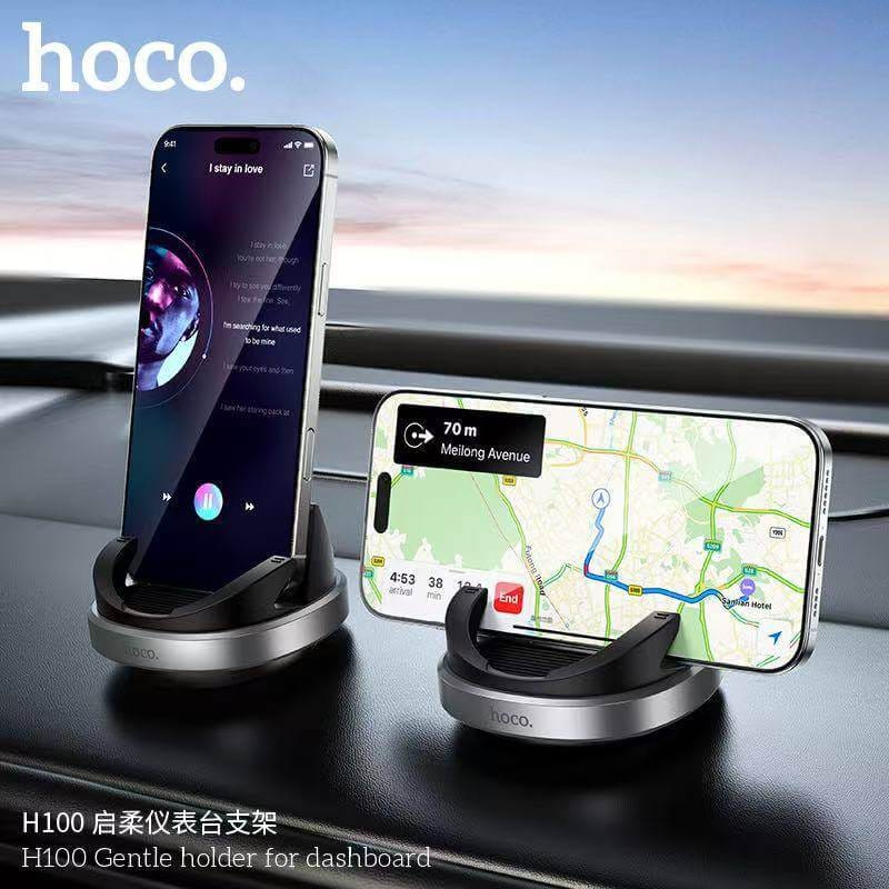 ที่วางโทรศัพท์ในรถ HOCO H100 สำหรับติดคอนโซล หมุนได้ 360&deg; รองรับมือถือ 4.5-7 นิ้ว