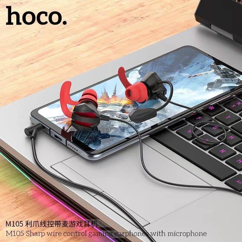 หูฟังเกมมิ่ง HOCO M105 ไมโครโฟน HD ถอดออกได้ สายแจ็ค AUX 3.5 MM ยาว 1.2 เมตร