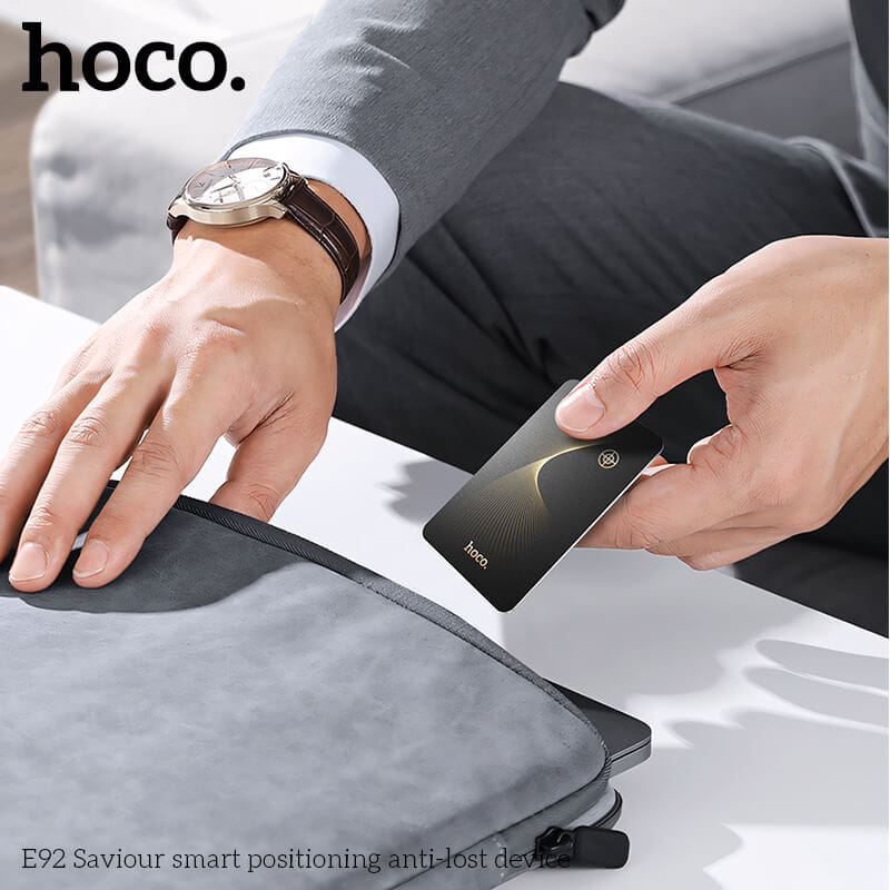 อุปกรณ์ติดตามจีพีเอส HOCO E92 GPS TAG รูปแบบการ์ด สำหรับ IOS รองรับ APPLE FIND MY กันน้ำ IP68 สีดำ_8